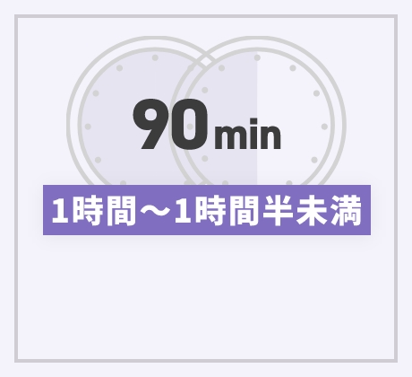 1時間〜1時間半未満